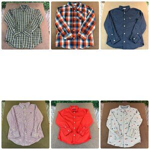 Boys Button Down Long Sleeve Shirts Size 6-7 (322B, 105B, 97B, 103B, 104B, 98B)